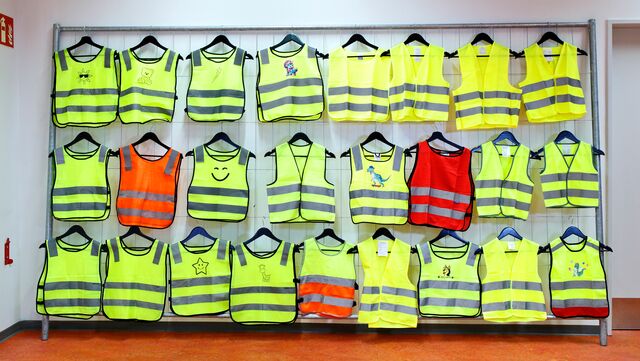 Fluo veiligheidshesje kind met naam - Thema