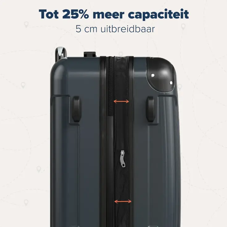 Kofferset – 2 Delig – 45L – Donkergrijs