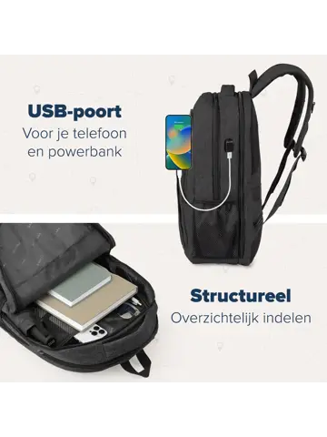 Rugtas – 36L – 17 Inch – Antraciet