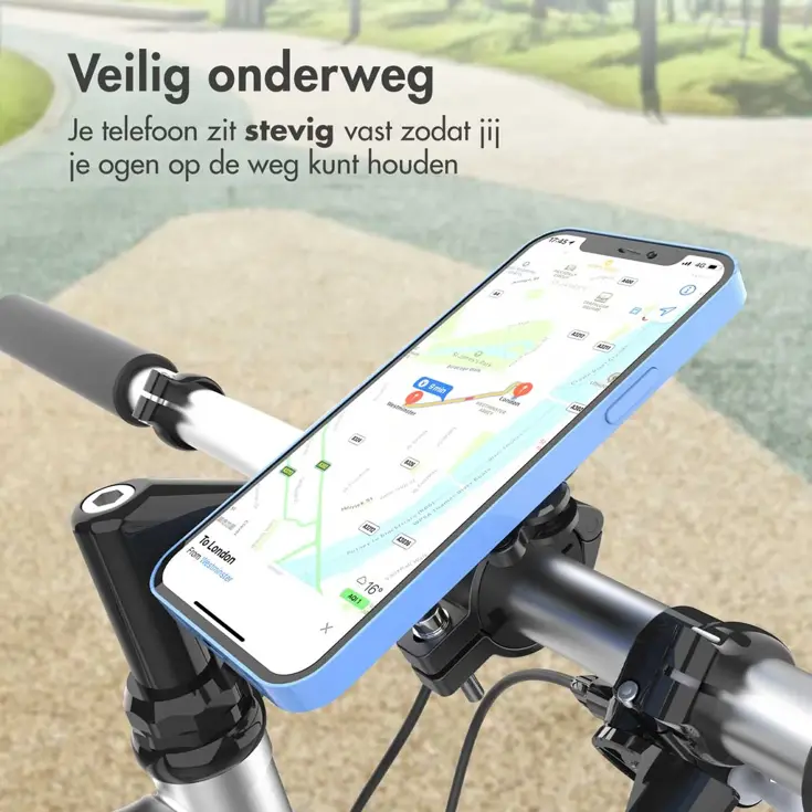 Accezz EasyLock Telefoonhouder Fiets - Zwart