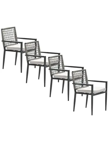 Burela 4st taupe Tuinstoel Garden Impressions