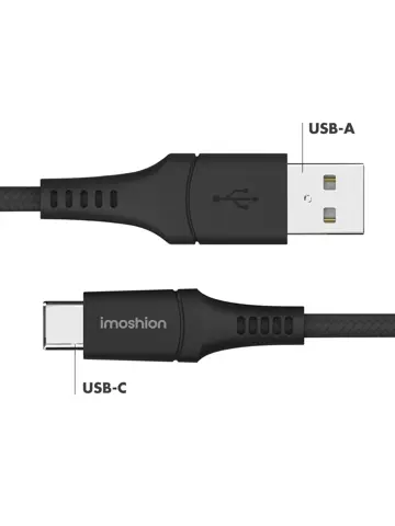 Gevlochten USB-C naar USB kabel