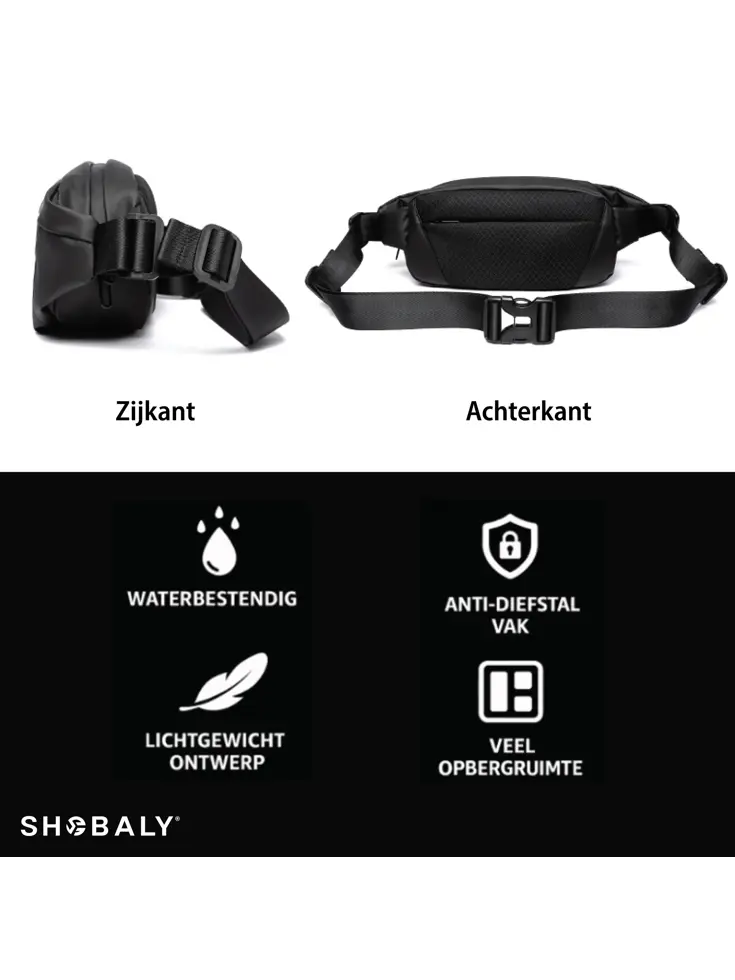 Shobaly Heuptas Zwart Waterdicht