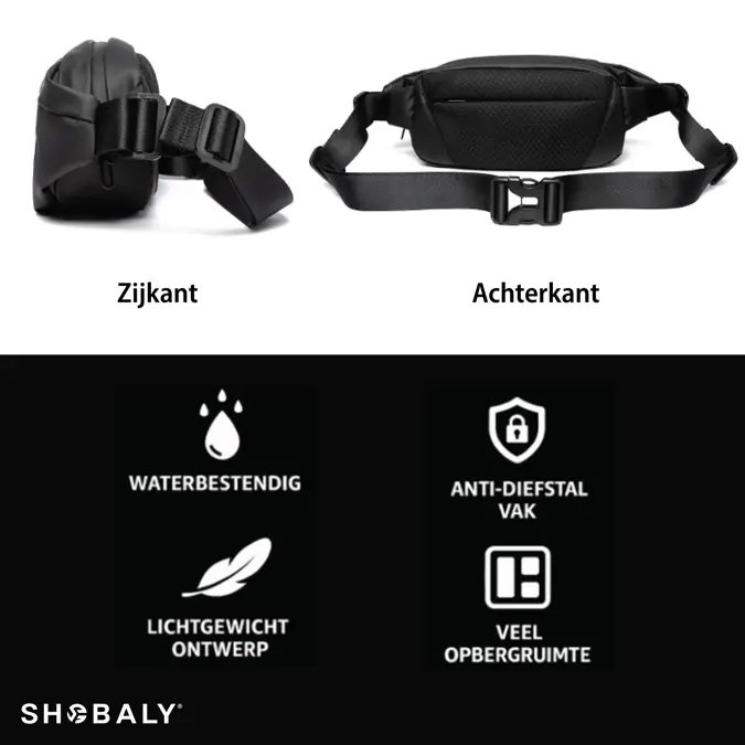 Shobaly Heuptas Zwart Waterdicht