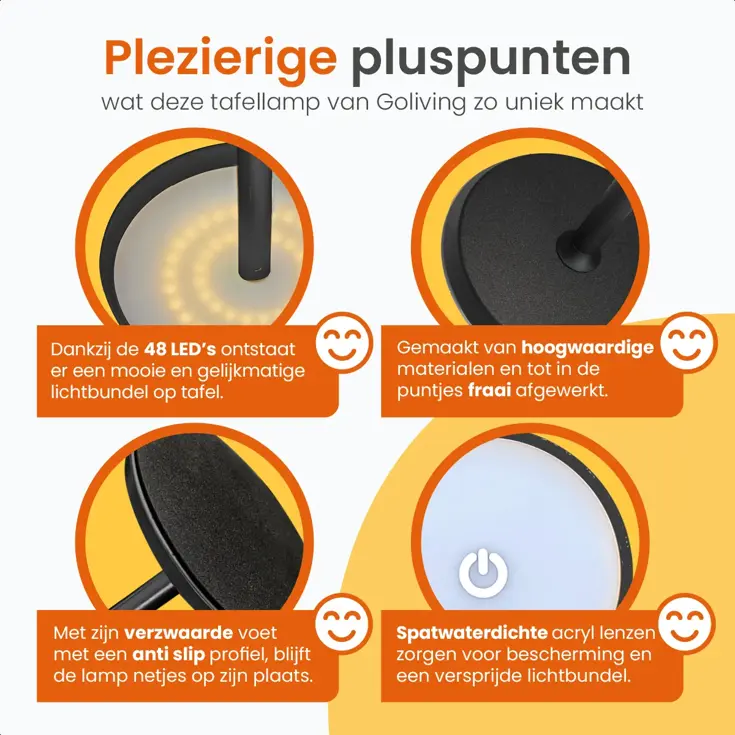 Essence Tafellamp Oplaadbaar - 38cm - LED