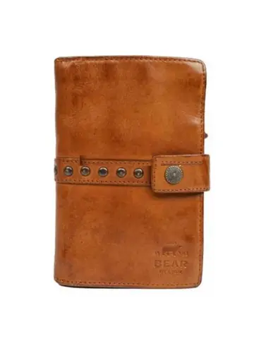 Sanne - Portemonnee - Leer - Overslag - Studs