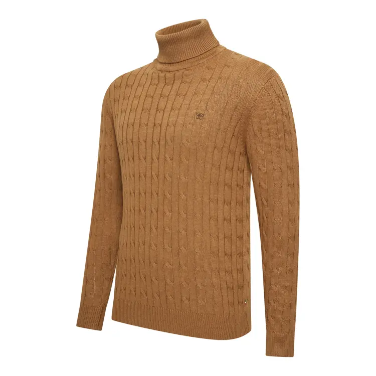 Heren Aosta Cable Pullover Cappuccino Italia
