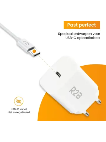 Krachtige 20W USB C Adapter - Wit