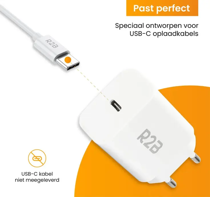 Krachtige 20W USB C Adapter - Wit