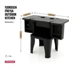 Uitklapbare buitenkeuken voor kamperen