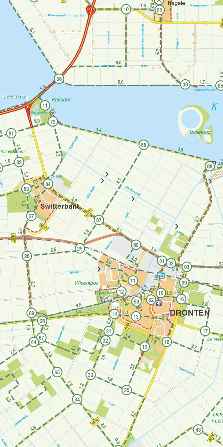 VVV Fietskaart 24 Flevoland - Vechtdal