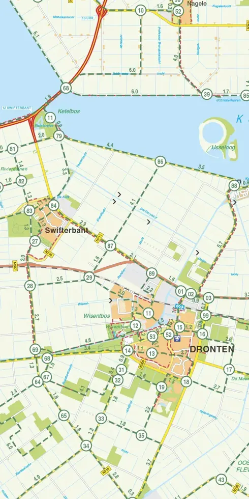VVV Fietskaart 24 Flevoland - Vechtdal