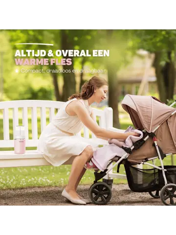 Flessenwarmer Roze Onderweg - MAX - 13200 mAh