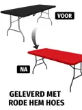 Campingtafel inklapbaar 180x70 cm - Black