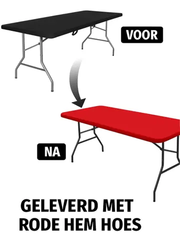 Campingtafel inklapbaar 180x70 cm - Black