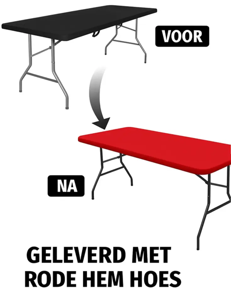 Campingtafel inklapbaar 180x70 cm - Black