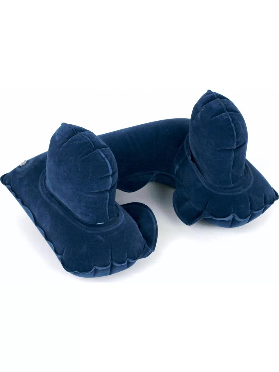 ANWB Opblaasbaar nekkussen met zijsteunen    Donker Blauw