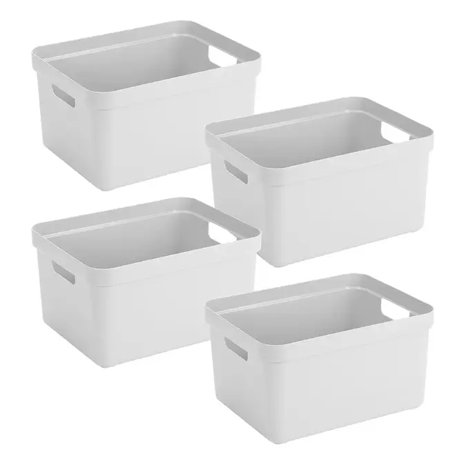 Sigma home - Opbergbox - 32L wit - 4-delig