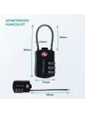 Travelnet TSA Reisslot met Cijfercode Set van 2