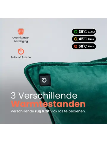Qnuss Warmtekussen Fluweel 45x45