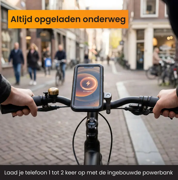 Telefoonhouder Fiets met Powerbank 5000 mAh