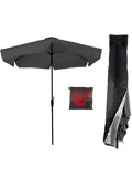 CUHOC Parasol Grijs 3m + Redlabel Parasolhoes
