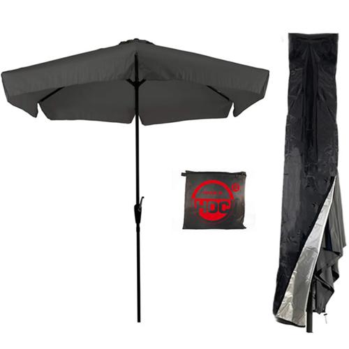 Parasol Grijs 3m + Redlabel Parasolhoes