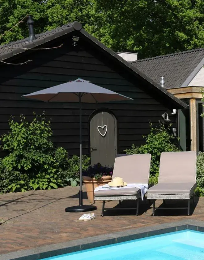 Parasol rond - Ø 200cm - antraciet