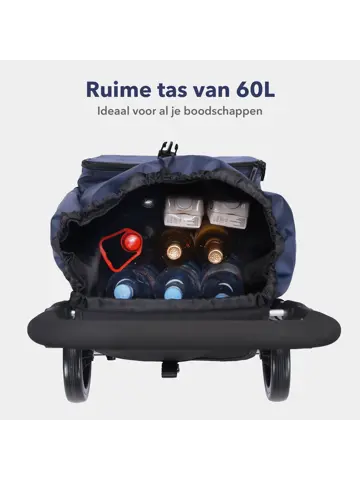 Boodschappentrolley deluxe – 60 liter