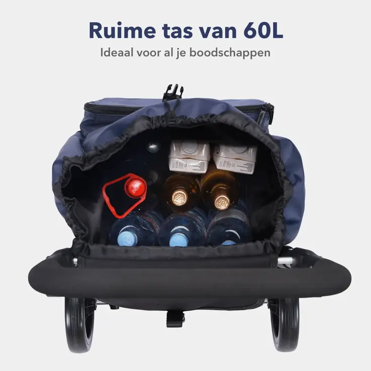 Boodschappentrolley deluxe – 60 liter