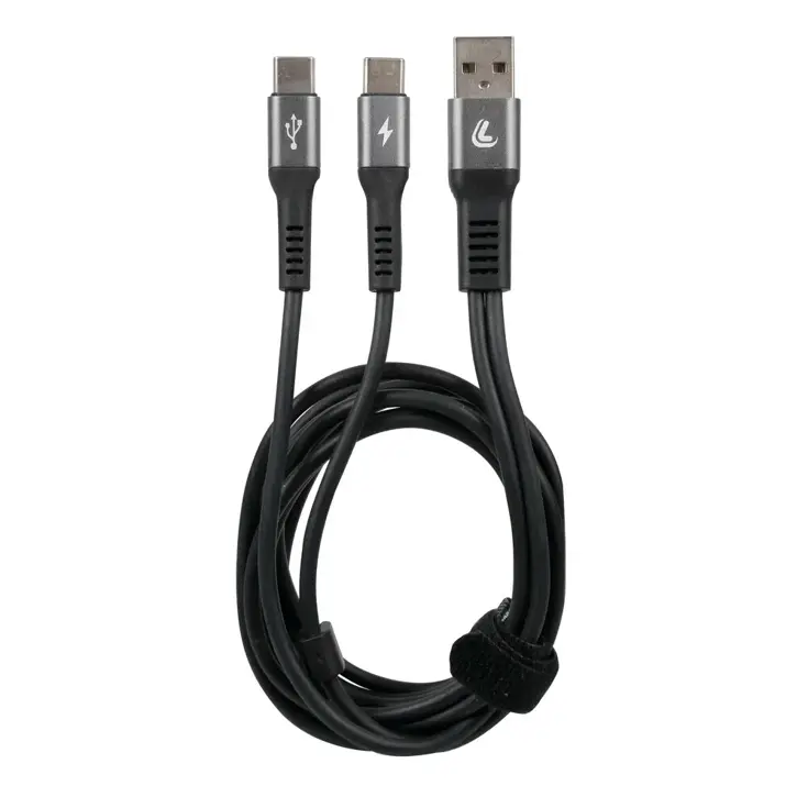 Kabel met dubbele connector - USB > USB-C