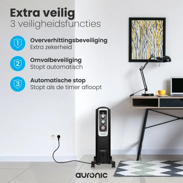 Olieradiator – 2000W – Met thermostaat