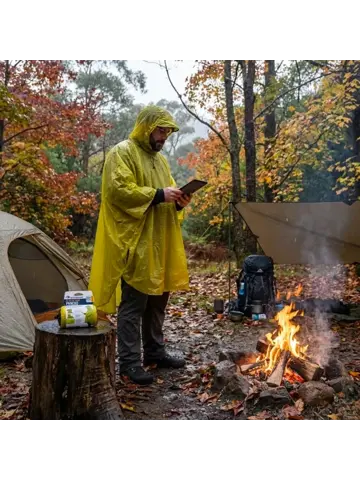 Nano Regenponcho met tarp