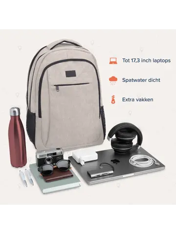 Rugtas – 36L – 17,3Inch – Beige