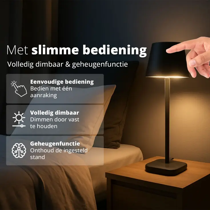 Draadloze Camping Tafellamp Lume - Brons