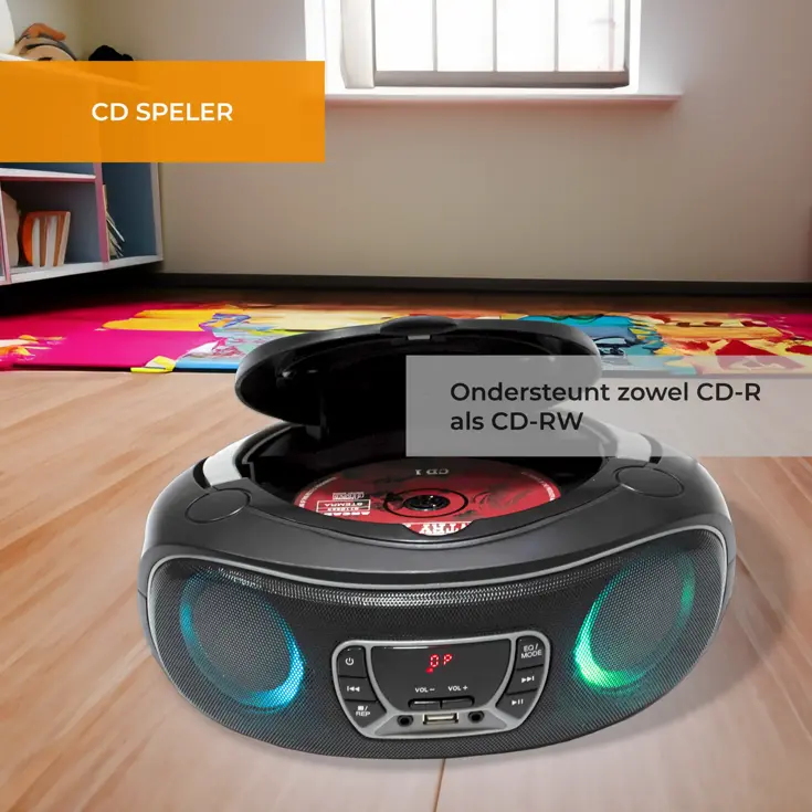 CD speler FM-Radio Bluetooth Lichteffecten