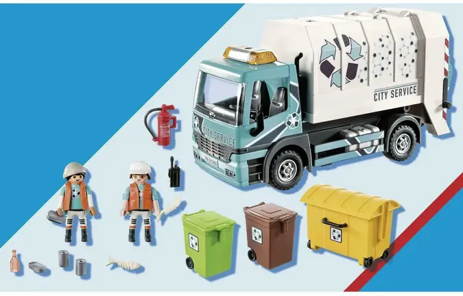 PLAYMOBIL® Vuilniswagen met knipperlicht 70885