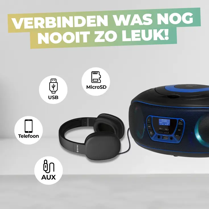 DAB+ Radio CD-speler Bluetooth Lichteffecten