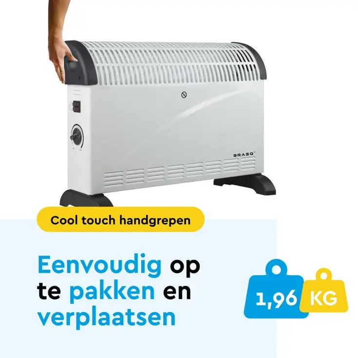 Elektrische Convectorkachel - 2000 watt
