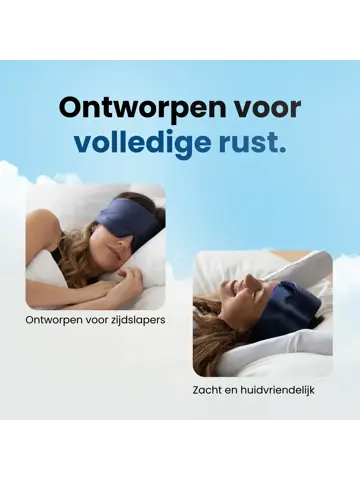 Zijden Slaapmasker - Donkerblauw - PurelyGoods