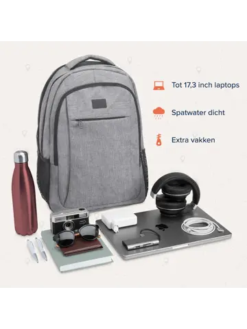 Rugtas – 36L – 17,3 Inch – Grijs