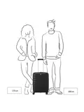 Roncato B-Flying expandable trolley 55 Roze