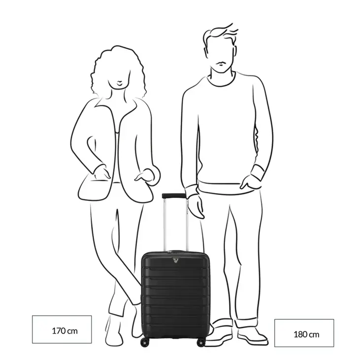 Roncato B-Flying expandable trolley 55 Roze