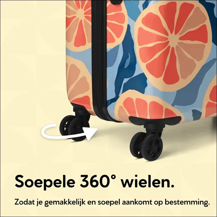 Handbagage Koffer met print - 55cm