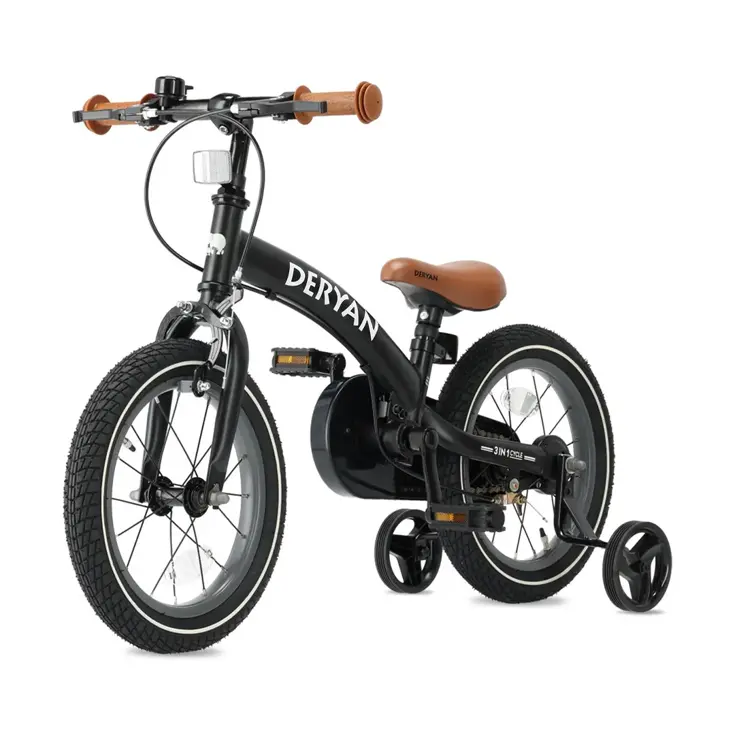 Luxe Kinderfiets 14 inch - 3 in 1 - Loopfiets