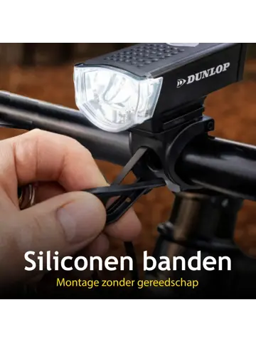 Dunlop Fietslamp Set Oplaadbaar -