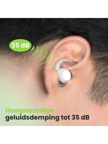 Reis/Slaap oordoppen - 2 Paar (M&L) - Wit