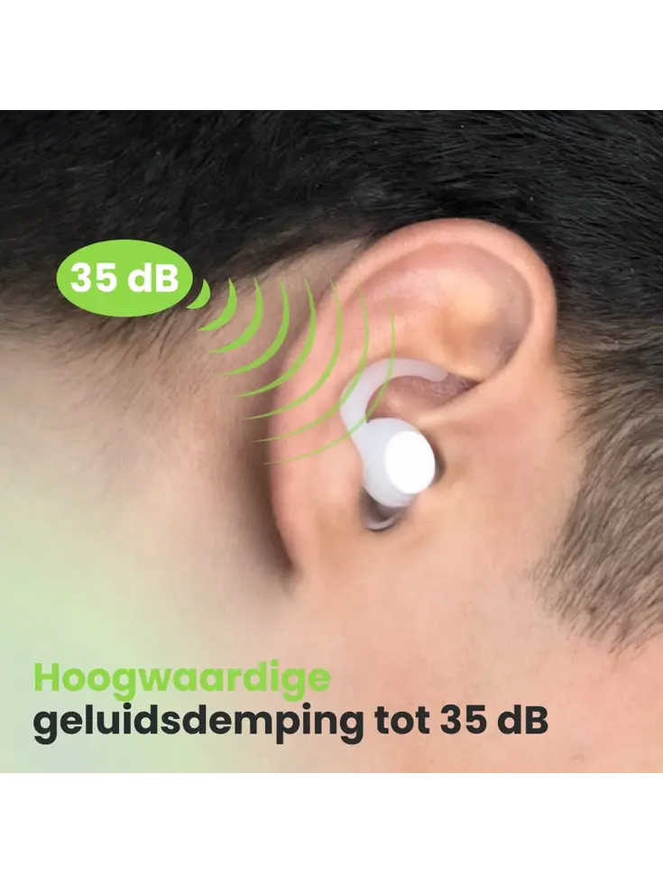 Reis/Slaap oordoppen - 2 Paar (M&L) - Wit