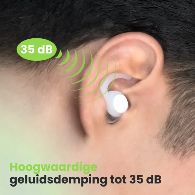 Reis/Slaap oordoppen - 2 Paar (M&L) - Wit