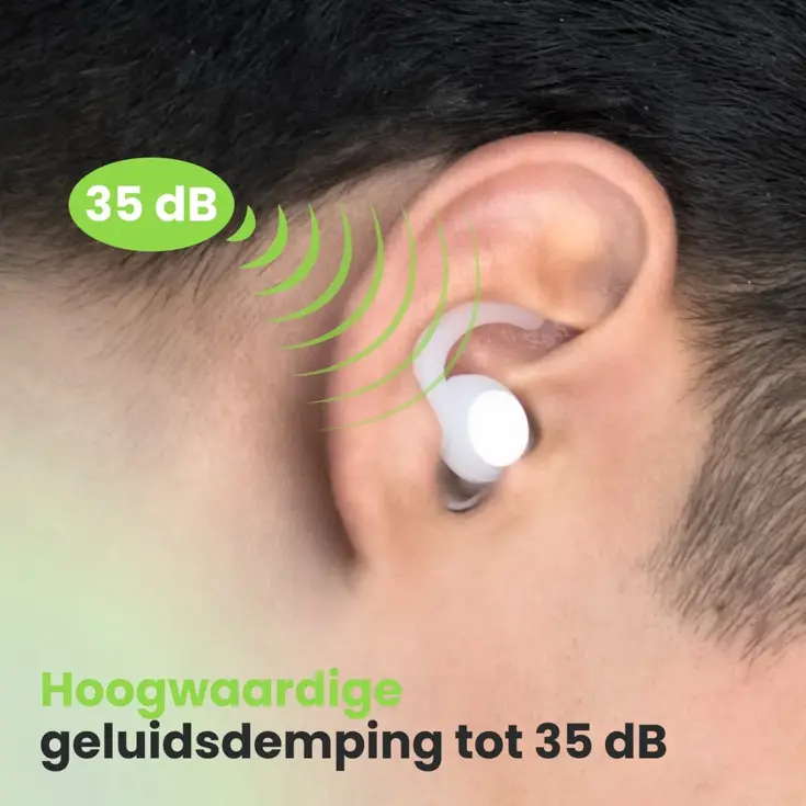 Reis/Slaap oordoppen - 2 Paar (M&L) - Wit